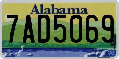 AL license plate 7AD5069
