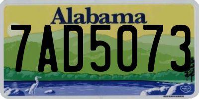 AL license plate 7AD5073