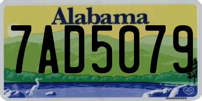 AL license plate 7AD5079