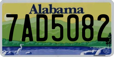 AL license plate 7AD5082