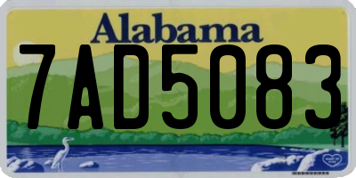 AL license plate 7AD5083