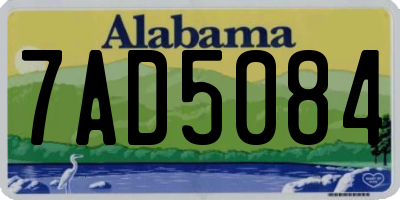 AL license plate 7AD5084