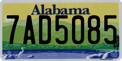 AL license plate 7AD5085