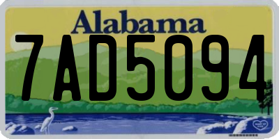 AL license plate 7AD5094