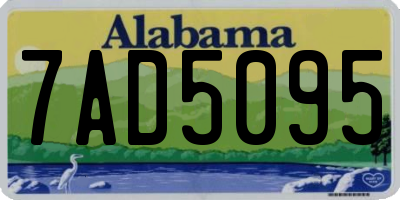 AL license plate 7AD5095