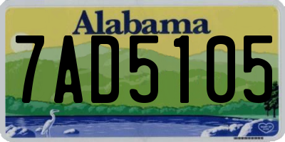 AL license plate 7AD5105