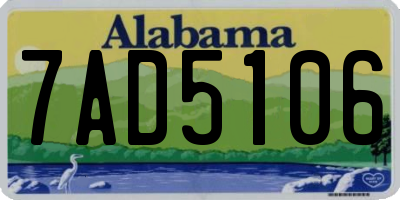 AL license plate 7AD5106