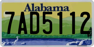 AL license plate 7AD5112