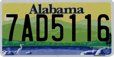 AL license plate 7AD5116