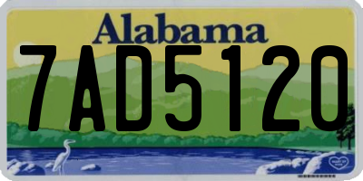 AL license plate 7AD5120