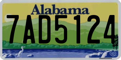 AL license plate 7AD5124