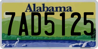 AL license plate 7AD5125