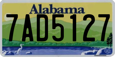 AL license plate 7AD5127