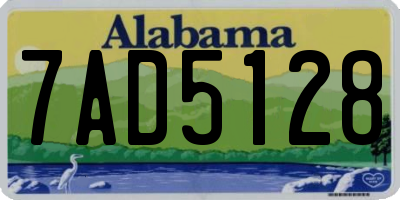 AL license plate 7AD5128