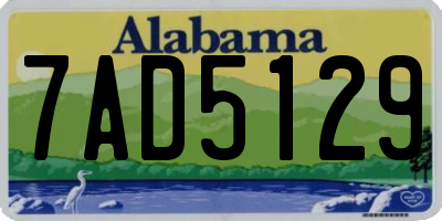 AL license plate 7AD5129