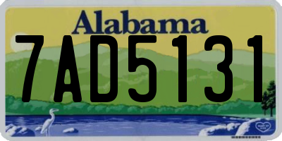 AL license plate 7AD5131