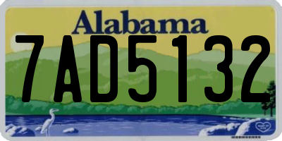 AL license plate 7AD5132