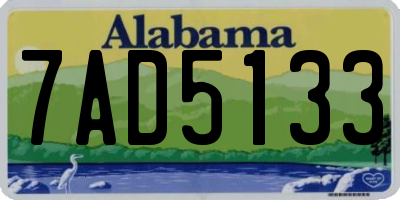 AL license plate 7AD5133