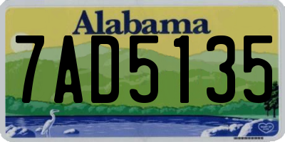 AL license plate 7AD5135