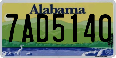 AL license plate 7AD5140