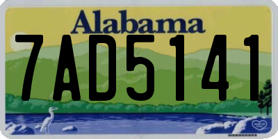 AL license plate 7AD5141