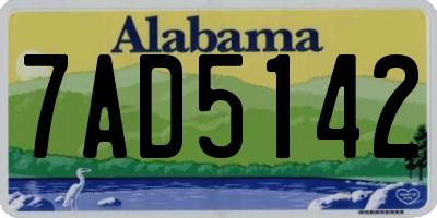AL license plate 7AD5142