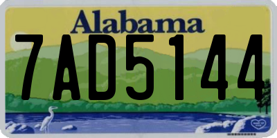 AL license plate 7AD5144