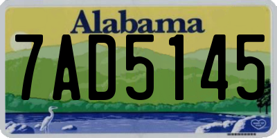 AL license plate 7AD5145