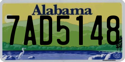 AL license plate 7AD5148