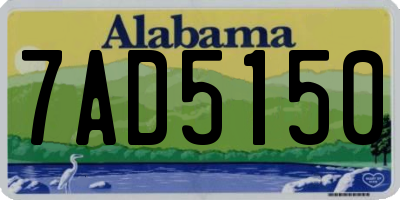 AL license plate 7AD5150