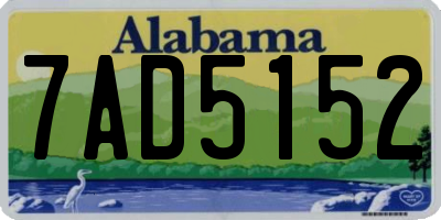 AL license plate 7AD5152