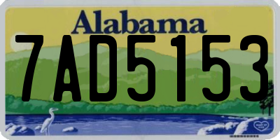 AL license plate 7AD5153