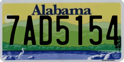 AL license plate 7AD5154