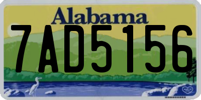 AL license plate 7AD5156