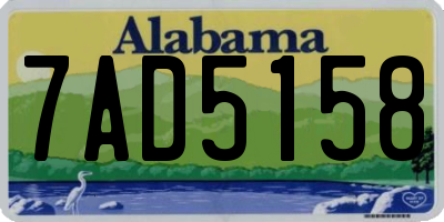 AL license plate 7AD5158
