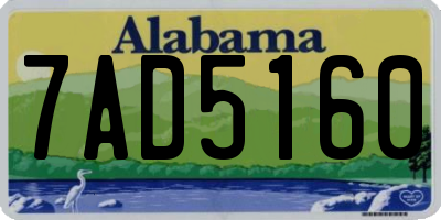 AL license plate 7AD5160