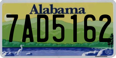 AL license plate 7AD5162