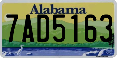 AL license plate 7AD5163