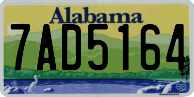 AL license plate 7AD5164