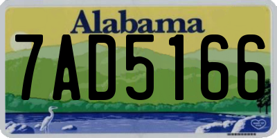 AL license plate 7AD5166