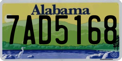 AL license plate 7AD5168