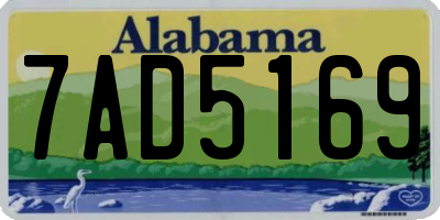 AL license plate 7AD5169