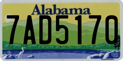 AL license plate 7AD5170
