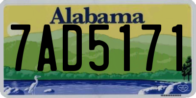 AL license plate 7AD5171