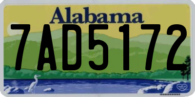 AL license plate 7AD5172