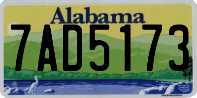AL license plate 7AD5173
