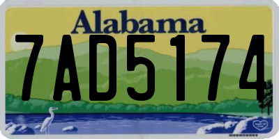 AL license plate 7AD5174