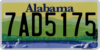 AL license plate 7AD5175