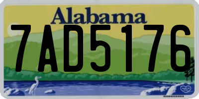 AL license plate 7AD5176