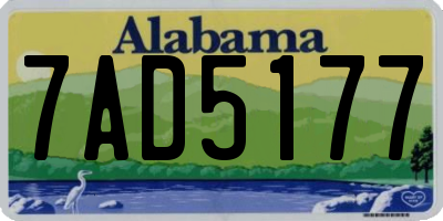 AL license plate 7AD5177